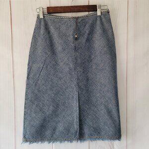 Armani Exchange 100% Cotton Denim Midi Pencil Skirt, Women’s XS, Side Zipper EUC